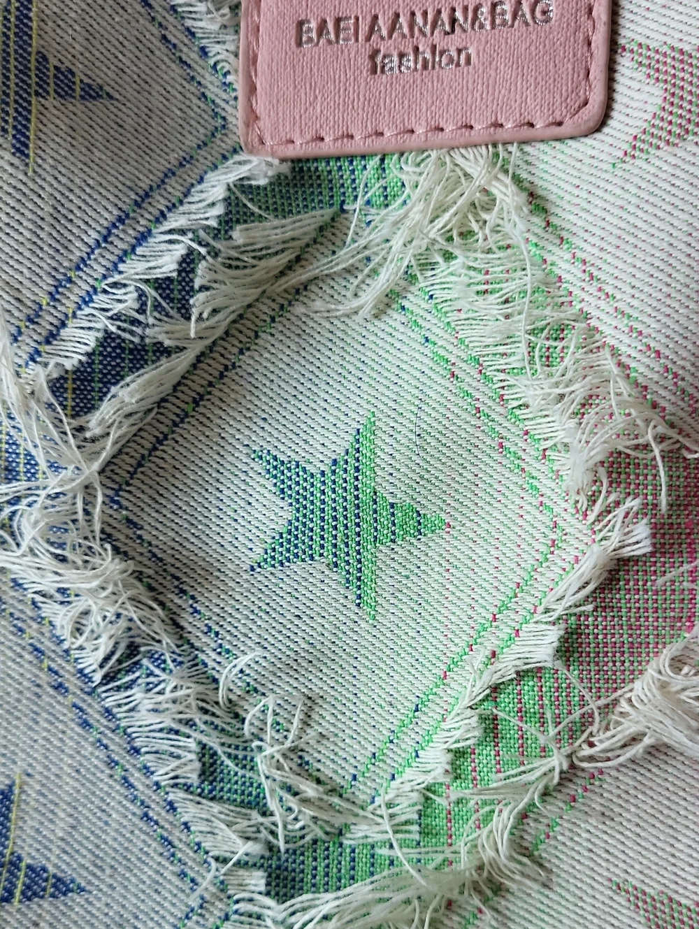 Multicolor Star Patchwork Tote Bag